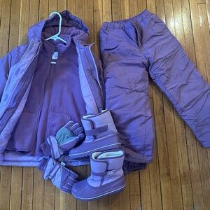 Big child petit woman snowsuit set